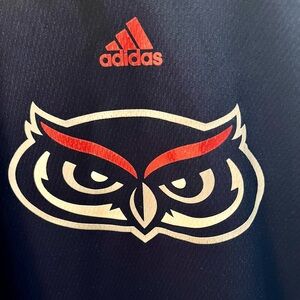 Adidas climawarm sport hoodie FAU owl blue Florida Atlantic university